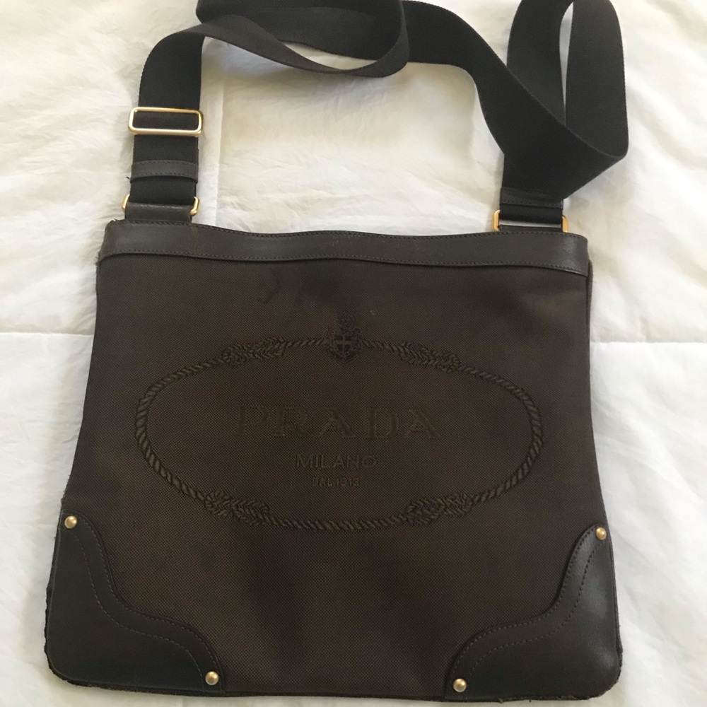 Prada Genuine Brown Crossbody Bag